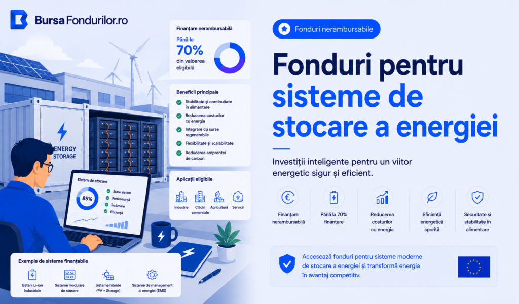 Fonduri pentru sisteme de stocare a energiei
