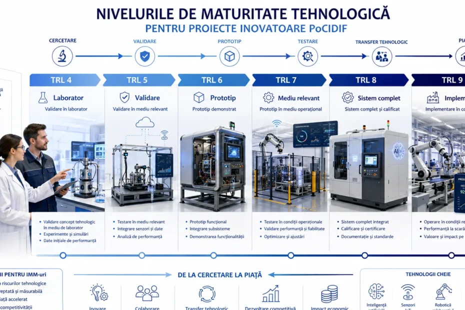 PoCIDIF TRL 4 până la TRL 9 pentru proiecte tehnologice inovative