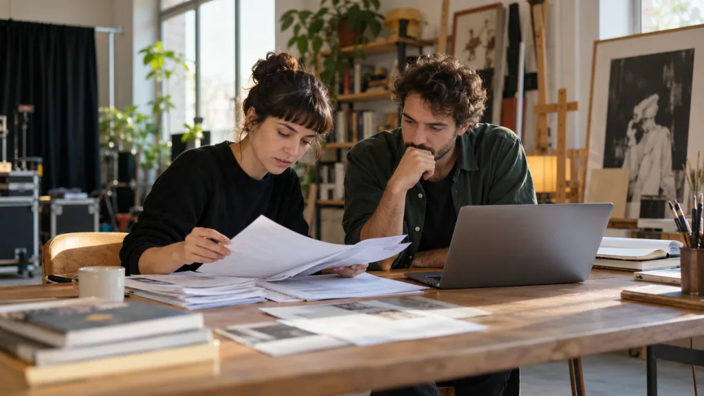 Echipă culturală independentă pregătind dosarul pentru Apelul II 2026 al Ministerului Culturii