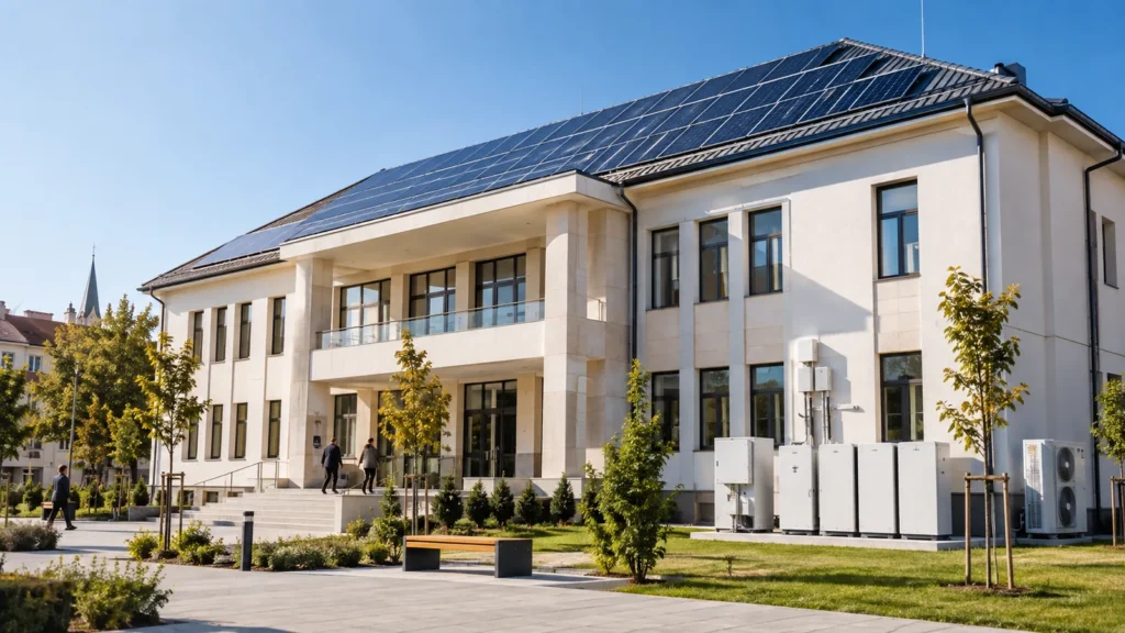 panouri fotovoltaice și baterii finanțate prin Fondul pentru Modernizare