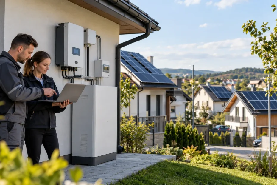 Sistem de baterii pentru stocarea energiei într-un proiect PTJ Comunități de Energie